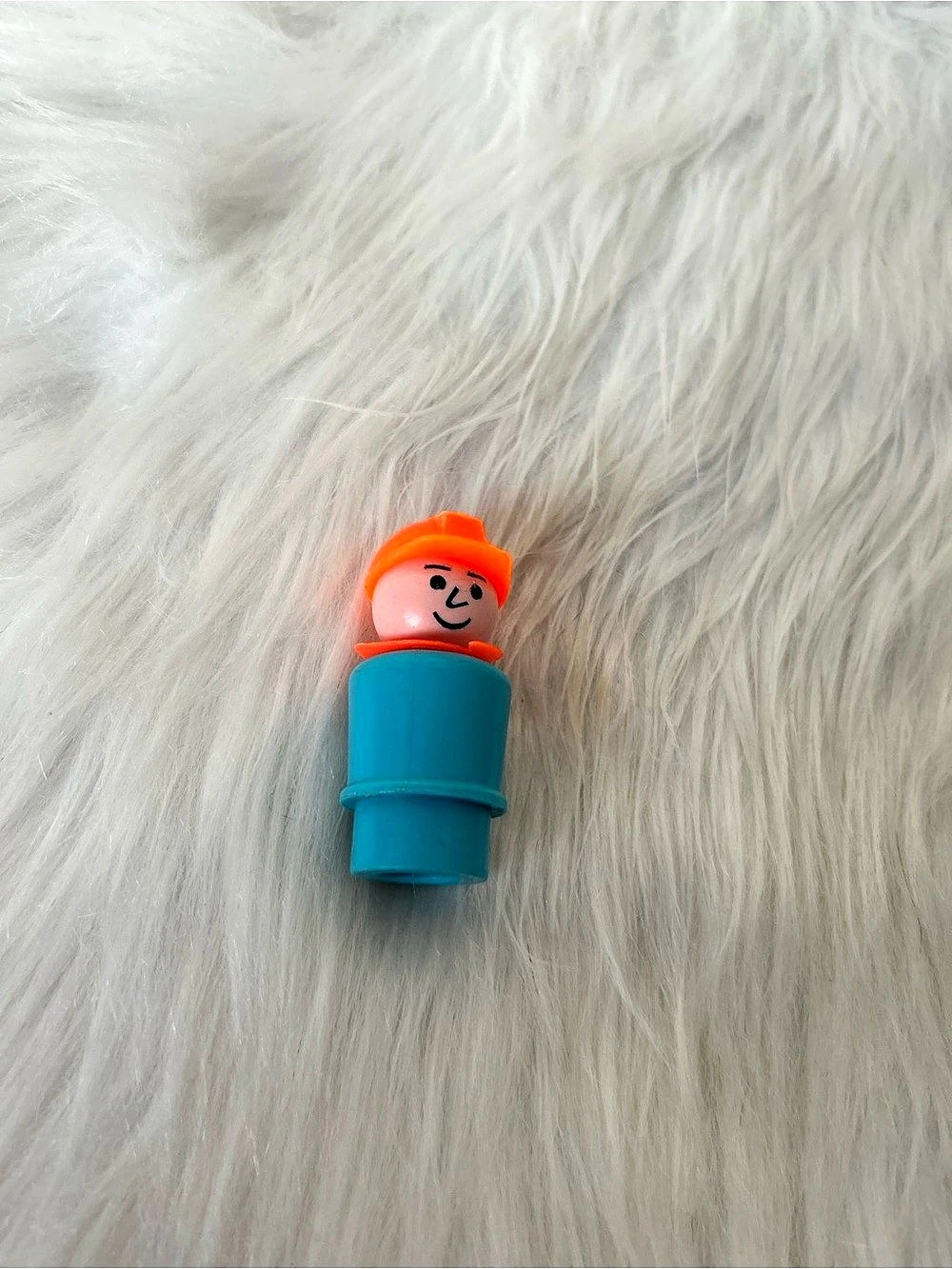 Vintage Fisher Price Little People Construction Worker Figure